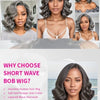 Salz-und-Pfeffer Loose Wave Lace Front Bob Perücke Echthaar Seitenscheitel 5x5 HD Verschluss Lace Perücke Ready To für schwarze Frauen