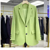 Candy Color Blazer Women Clothing Trends Long Sleeves Blazers Chic Office Ladies Jackets Luxury High-end Coat Vestido Outerwear