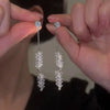 Modische Luxus-Ohrringe mit geometrischen Anhängern für Damen, Hochzeit, Party, Schmuckzubehör, wunderschöne Zirkonia-Braut-Brincos