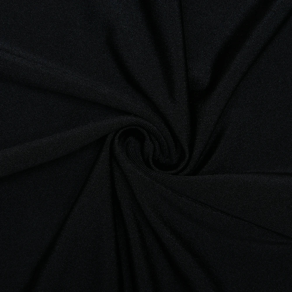 Articat Sexy Hohl Saum Langarm Elastisches Enges Kleid Damen Falten Doppellagig Weibliche Vestidos Elegantes Party Abendkleid