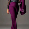 2 Pieces Women's Sets Autumn Winter Long Sleeve Pearl Blazers Suit Tops And Pants Suits Two Piece Set Tracksuit Outfit 2025
