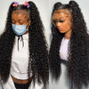 Mongolian Afro Kinky Curly Human Hair Bundles With Closure Deep Curly Hair Weave Bundles With Frontal Closure Hair Extensions