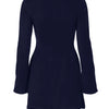 Dulzura Langarm Reißverschluss Bodycon Minikleid mit Taschen Einfarbig Elegantes Outfit Büro Streetwear Damen Herbst Winter Kleidung