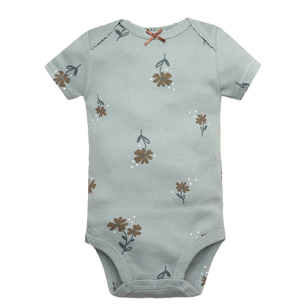 5PCS/Lot Baby Boys Girls Bodysuits 100% Cotton Short Sleeves Kids Clothes 6-24 Month Newborn Baby Clothing Bebe Jumpsuit