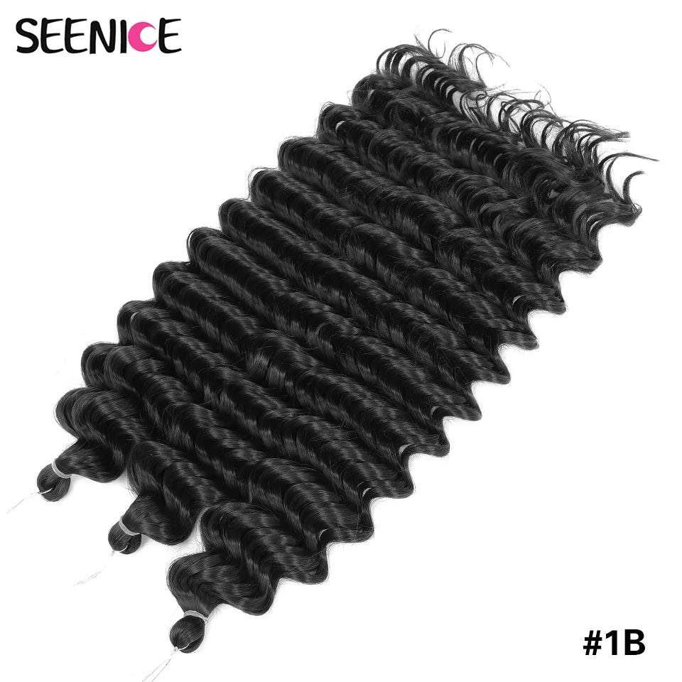 Deep Wavy Twist Synthetische Häkelhaare Afro Lockiges Haar Afrikanische Häkelzöpfe Ombre Blonde Flechthaarverlängerungen für Frauen