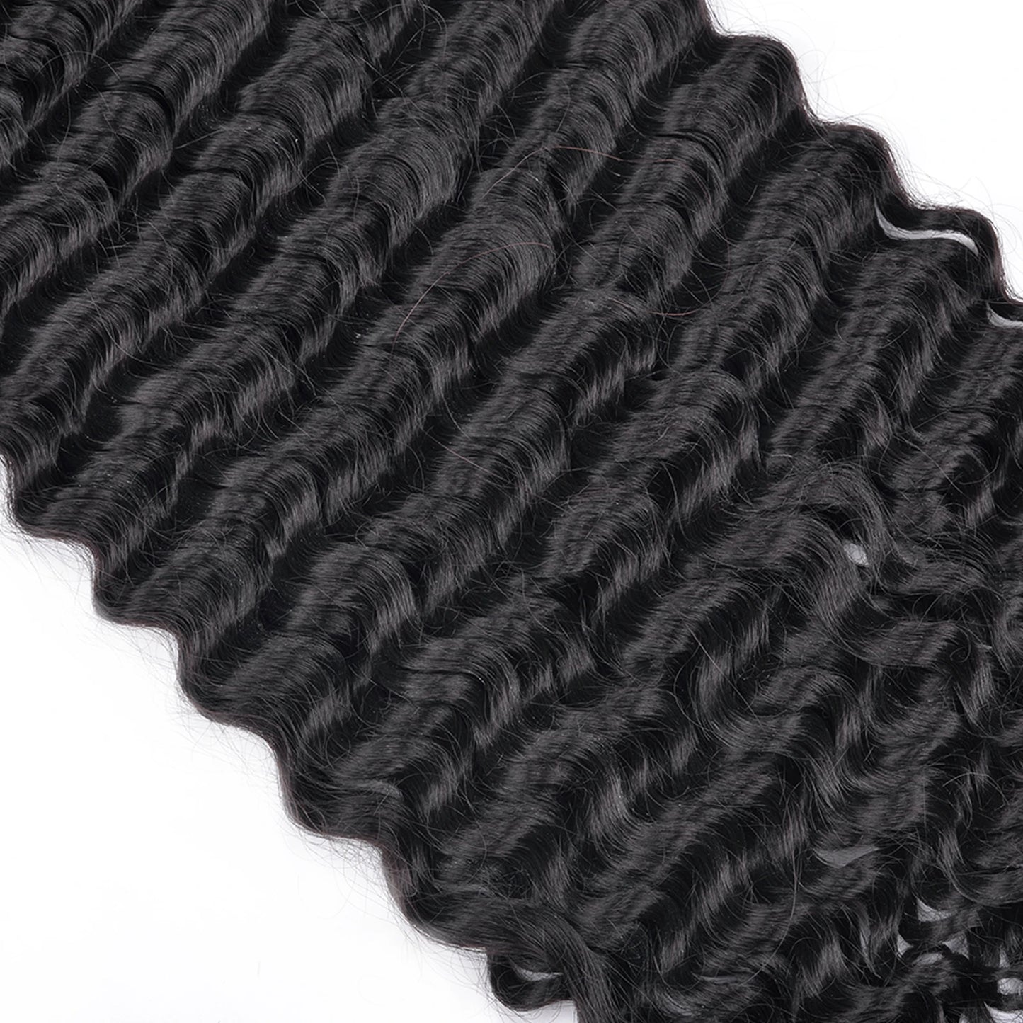 Synthetic Bulk hair for Braiding Wet and Wavy Micro Braiding No Weft Faux Deep Wave Braiding Hair Extensions for Box Boho Braids