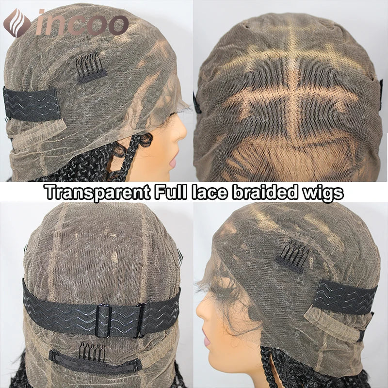 36 Zoll Synthetische Spitze Geflochtene Perücken Schmetterlingszöpfe Spitzenperücke für schwarze Frauen Zopfperücken im Ausverkauf Box Braids Spitzenperücke
