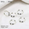 5-50 Pcs/set Opening Silver Hair Ring Hip-hop Hair Braid Charm Dreadlock Beads Clips Cuffs Rings Jewelry Dreadlocks Accessories