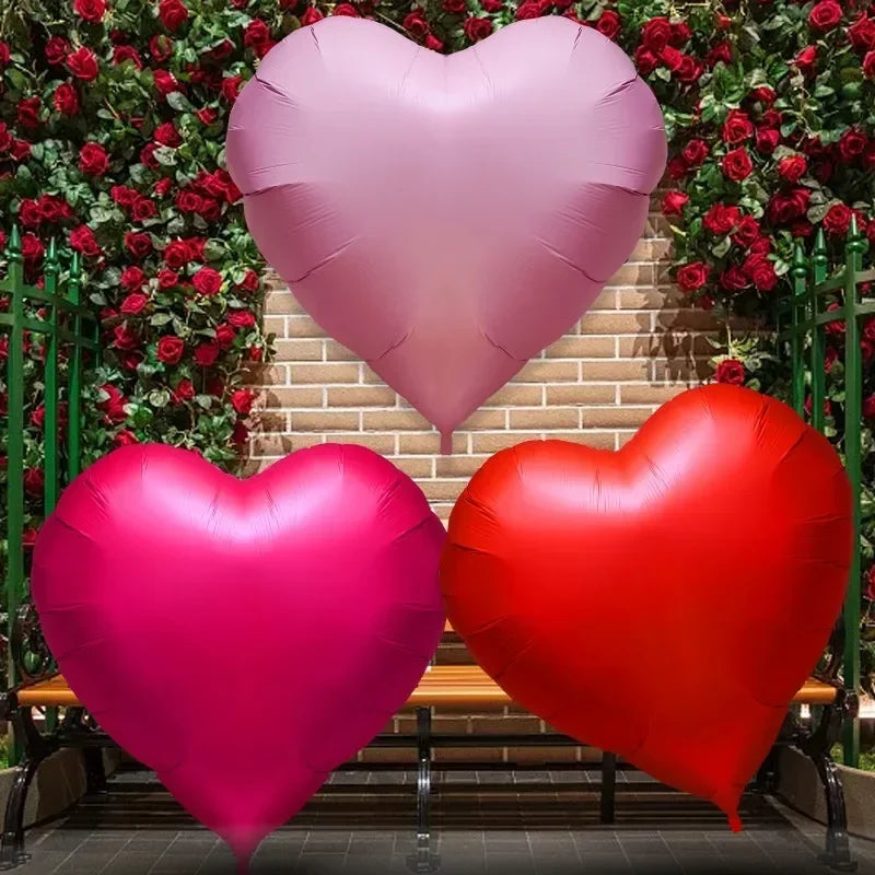 3/1PC 63 Zoll Extra Große Liebesballons Aluminiumfolie Rot Herzförmige Ballons Geburtstag Valentinstag Hochzeitsfeier Dekoration
