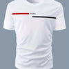 Men's Summer Loose Fit  100 Cotton Printed T-shirt Tops  Black Print Men's Brand Tshirts Fashion White T-shirt Casual Men's Clot