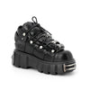 2024 NEW Punk Style Women Shoes Lace-up heel height 6CM Platform Shoes Woman Gothic Ankle Rock Boots Metal Decor Woman Sneakers