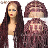 36 Zoll Synthetische Spitze Geflochtene Perücken Schmetterlingszöpfe Spitzenperücke für schwarze Frauen Zopfperücken im Ausverkauf Box Braids Spitzenperücke
