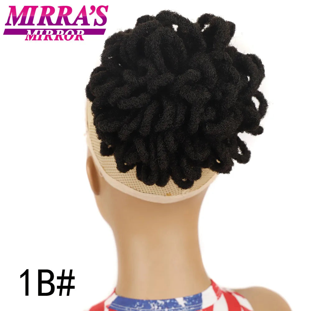 Synthetic Afro Puff Drawstring Ponytail Hair Bun 10 Inch Short Afro Kinkys Curly Afro Bun Extension Hairpieces Large Size