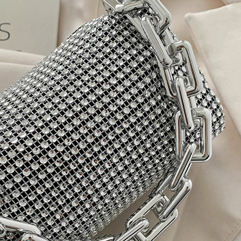 Women's bag 2024 New Rhinestones Handbags  for Women Bags Diamonds Shoulder Bag Purse Ladies Female Crossbody Bag Shining Bag
