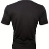 Summer Men's 100% Cotton Casual Loose Size Graphic Line Print Round Neck Short Sleeve T-shirt Top