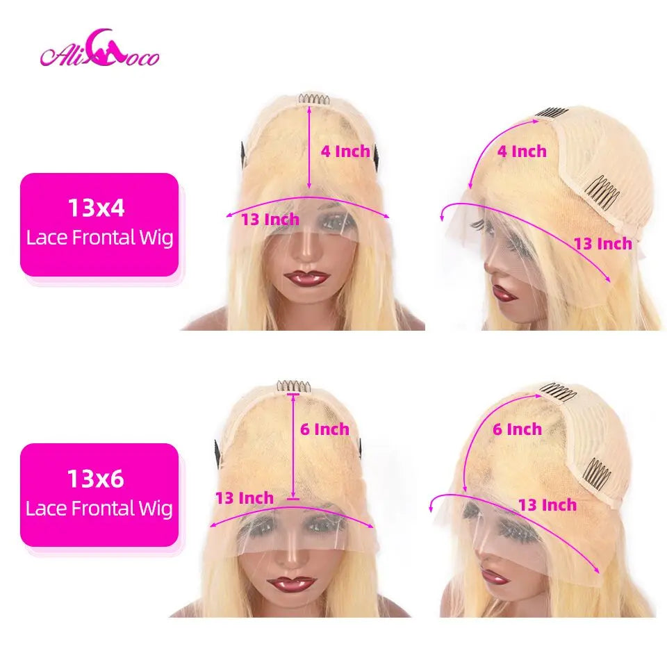 Ombre 613 Brown 13x4 13X6 Body Wave Lace Frontal Wigs Human Hair 200 Density For Black Women Brazilian Remy Hair Pre Plucked