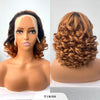100 % vietnamesische Echthaarperücken, 250er Dichte, Ombre, Double Drawn, Bouncy Curly, Loose Wave, 13x4 HD Lace Front, klebefreie Perücke, vorgezupft