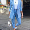 Women Fashion Solid Casual Suit Office Wear Vintage Long Sleeves Coat Spring Autumn Lady Jackets Blazers Jacket Lapel Outerwears
