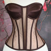 Steel Bone Transparent Bra Bustier Women's Waist Trainer Shapewear Girdles Corset Sexy Club Party Crop Top Lingerie Plus Size