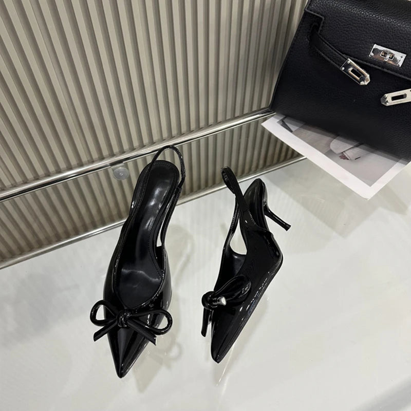 Summer High Heel Women Sandals Shoes Fashion Shallow Butterfly-knot Shoes Elegant Wedding Party Shoes