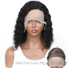 Deep Curly Short Bob Wig Human Hair 180 Density 13x4 Lace Front Wigs for Women Pre Plucked Deep Wave T Lace Wigs Natural Black
