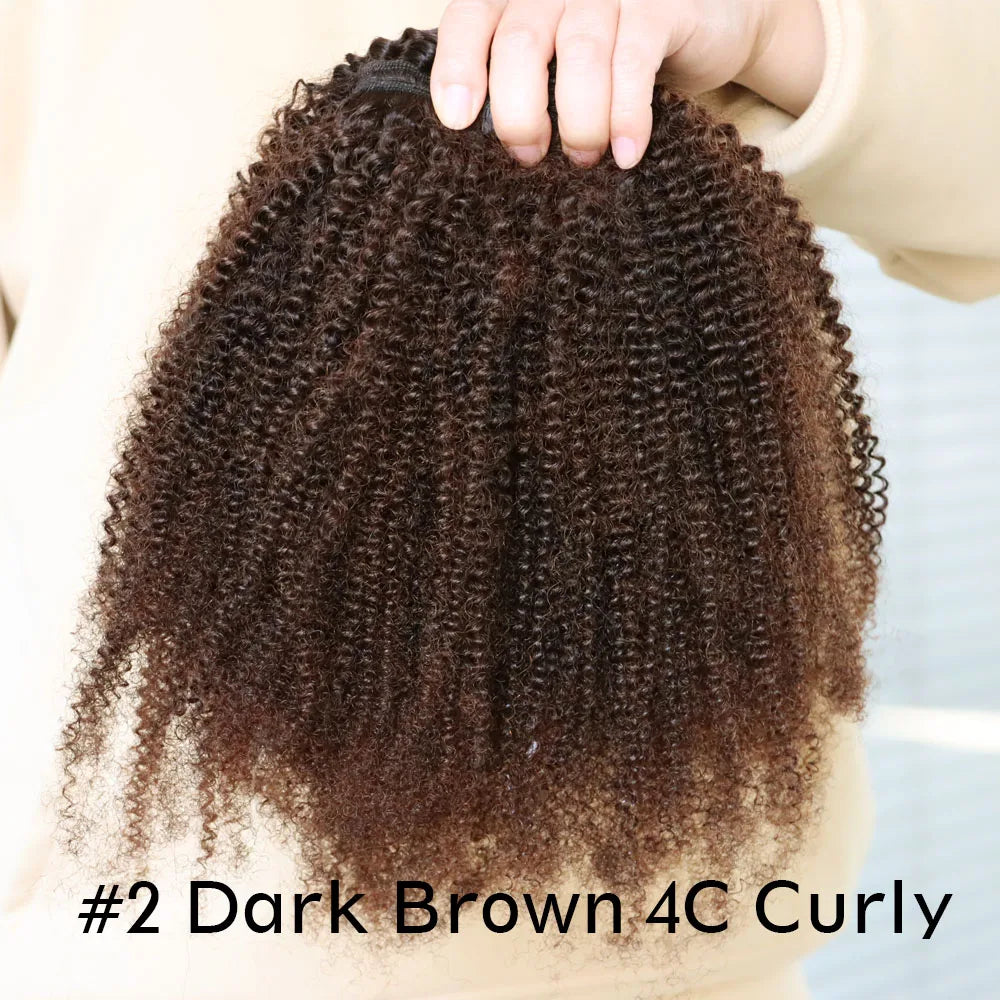 #30 Blonde Virgin Remy Human Hair Bundles 4C Afro Kinky Curly Brown #4 100gram Human Hair Weft Weaving for African Black Women