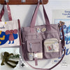 Nylon Waterproof Canvas Women Handbags Shoulder Bag Japanese Ladies Messenger Bag Student School Crossbody Bags for Girl Satchel