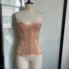 Spicy Girl Sexy Tight Corset Lace Hollow Sleeveless Strapless Top 2025 Summer Fashion Women Street Trendy Vest