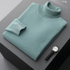 Fall/Winter 100% Wool Bottoming Shirt Men's Thickened Turtleneck Sweater Business Cashmere Knitting