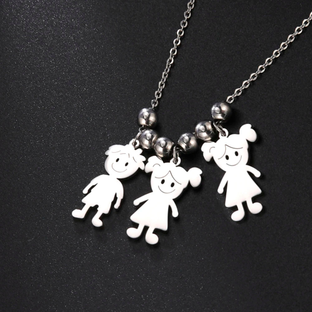Couple Friend Personalized Necklace Custom Chain Name Mother Father Family Gift For Women Men Stainless Steel Pendant Jewelry
