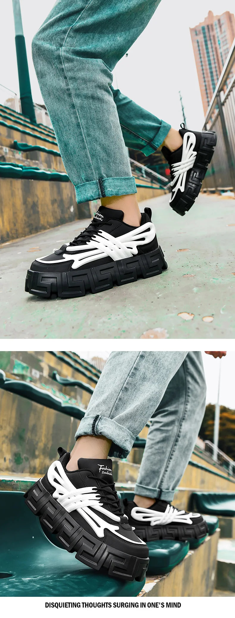 Casual Shoes For Men Street Style Walking Shoes Sneakers Thick Bottom Running basketball Shoes Male 2023 Vulcanized Sneakers Men