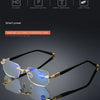 Men Blue Light Blocking Reading Glasses Women Dimond Cutting Rimless Eyeglasses Frame Anti Fatigue Hyperopia Presbyopic Eyewear