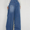 Hip Hop Wide Leg Jeans Pants Sexy Women High Waist Elegant High Street Ripped Denim Straight Trousers