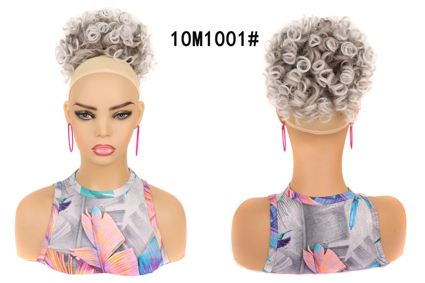 Synthetic Afro Puff Drawstring Ponytail Hair Bun 10 Inch Short Afro Kinkys Curly Afro Bun Extension Hairpieces Large Size