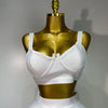 Damen Sexy Bandage Crop Top Hosen-Set Abendparty Club Luxus Geburtstag High Street Mode Elegant Luxus Geburtstags-Outfit
