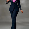 Znaiml Elegant Formal Office Lady Two 2 Pieces Women Clothing Pearls Blazer Coat and Straight Pants Work Business Matching Sets