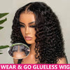 Wear And Go Water Wave Bob Lace Perücke für Frauen gelockt 6x4 Glueless Echthaar Perücke 4x4 Ready To Go Echthaar Perücken Pre-Cut Lace Perücke