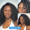 Loose Deep Wave Short Bob Human Hair Frontal Wigs Curly 13x4 4x4 Transparent Lace Front Wig 180 Density Brazilian Remy For Women