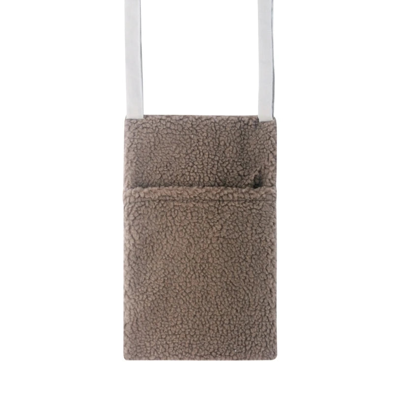 Neuer dicker Plüsch Babybett Hängetasche Tragbare Doppeltaschen Neugeborenen-Bett Spielzeug Organizer Tasche Bettkopfteil Aufbewahrungstasche