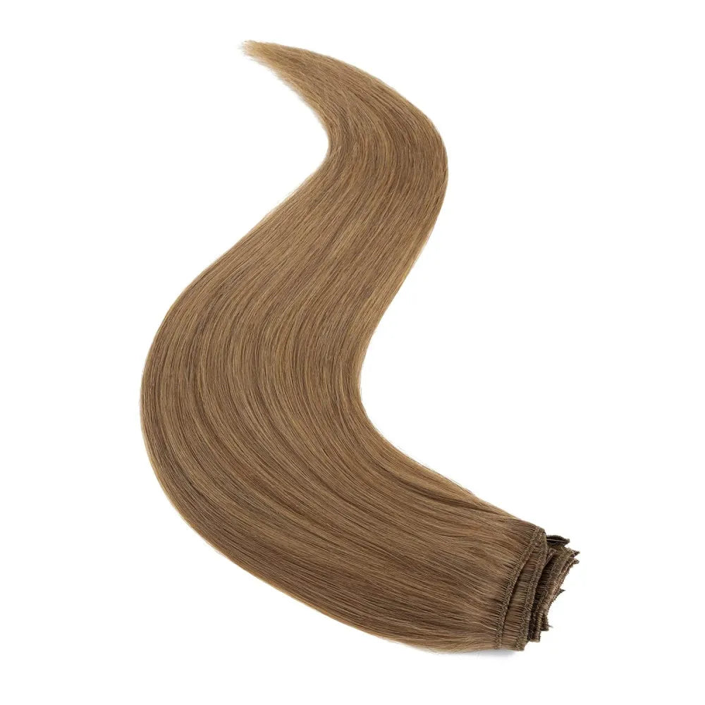 Seamless Clip ins Extensions Human Hair Straight Brazilian Remy Real Natural Hair 8Pcs 120G/Set Clip on Human Hair Extensions