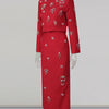TWOTWINSTYLE Luxury Style Two Piece Set For Women O Neck Long Sleeve Topa High Waist Skinny A Line Skirt Set Female KSE524945