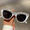 Blumen Katzenaugen Retro Strass Sonnenbrille für Damen Elegant Fashion Herren Trend Designer Outdoor Party Sonnenbrillen Eyewear