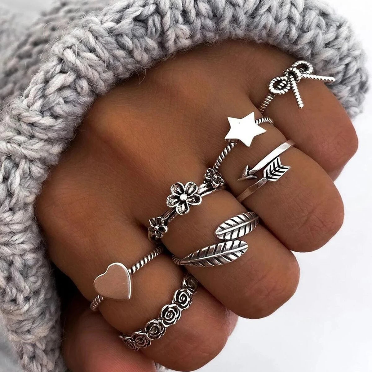 50pc/Lot Jewelry Factory In Stock Finger Rings Women Gold Antique Silver Plate Enamel Opal Crystal Snake Jewelry Party Bar Girl