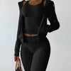 Autumn Winter Double-sided Velvet Vest 3 Piece Set For Woman's Fashion Hooded Sweatshirt Jacket Slim Pocket Trousers Female Suit
