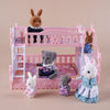 1:12 Puppenhaus Eiswagen Babybett Simulation Miniatur Szene Display Dessertauto Etagenbett Badezimmer Küche Spielzeug für Mädchen