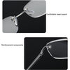 Men Blue Light Blocking Reading Glasses Women Dimond Cutting Rimless Eyeglasses Frame Anti Fatigue Hyperopia Presbyopic Eyewear