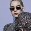 Retro Fashion Punk Square Sunglasses For Women Men Ins Popular Small Frame Silver Sun Glasses Trending Shades UV400 Ladies Eye