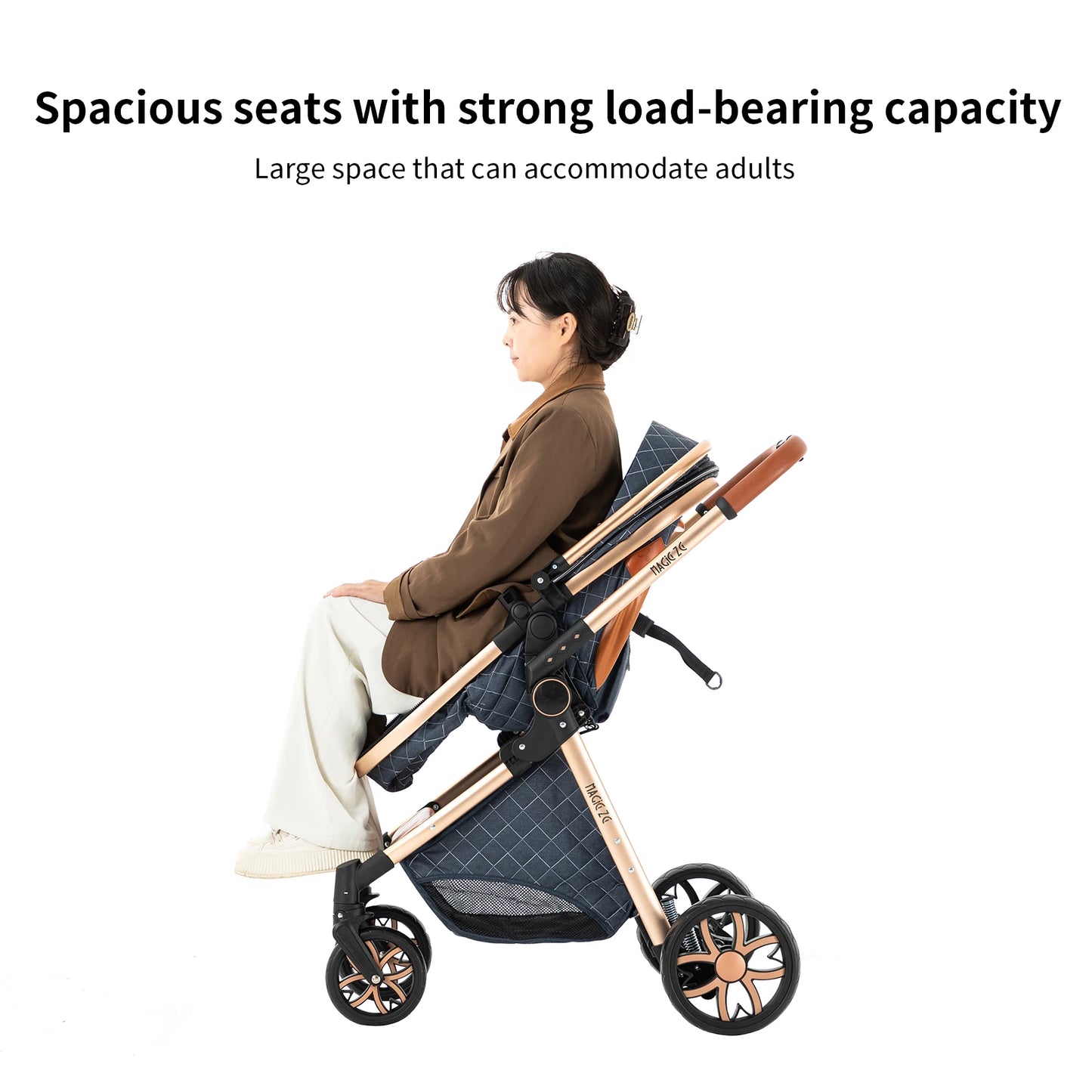 Kinderwagen 3 in 1 Kinderwagen für Babys, leichte Buggys, Babykutsche, ISOFIX BASIS, Baby Reisekinderwagen, Neugeborenenkinderwagen