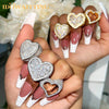 Full Micro Paved CZ Hollow Heart Ring High Quality Iced Out Bling Cubic Zirconia For Women Girlfriend Valentines Finger Jewelry