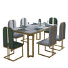 Einzigartige Luxus-Esstischstühle mit modernen Metallbeinen, rechteckiger Esstisch im platzsparenden nordischen Design, Mesa De Comedor Möbel